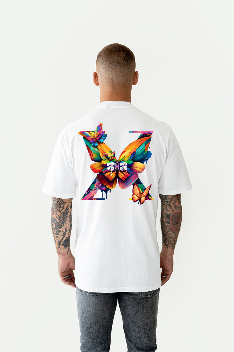 Colorburst Butterflies - Loose fit - White