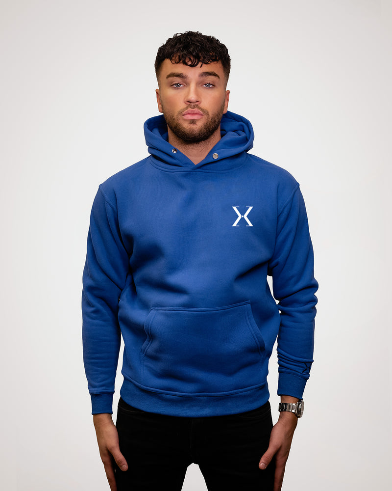 Easy Type - Locker geschnittener Hoodie - Blau